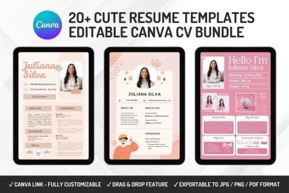 20 Cute Resume Templates – Canva: Your Secret Weapon