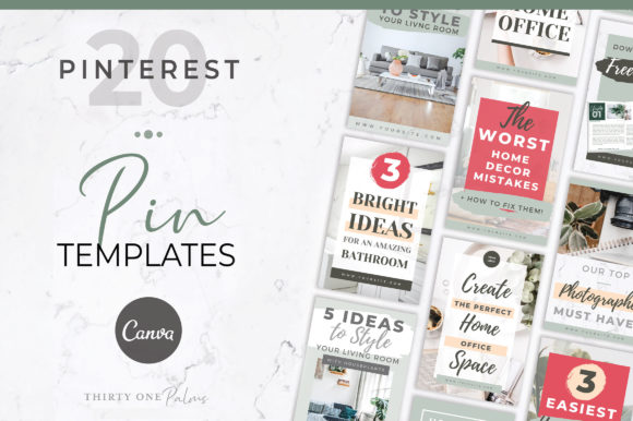 Green Pinterest Templates for Canva: Streamline Your Pin Strategy