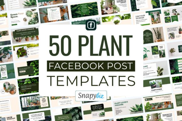 Green Your Feed: Plant Facebook Canva Templates
