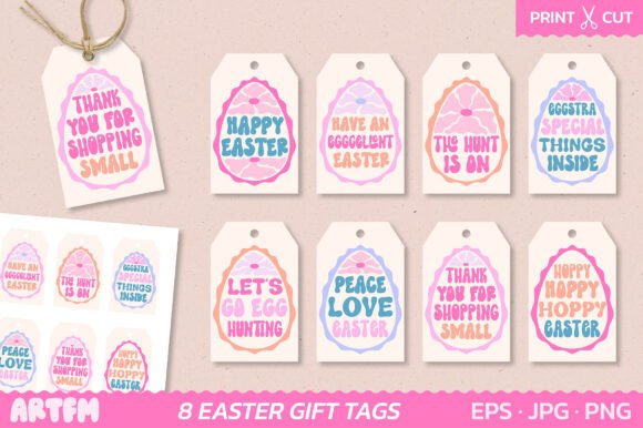 Groovy Easter Eggs Gift Tag Templates: A Creative Packaging Guide