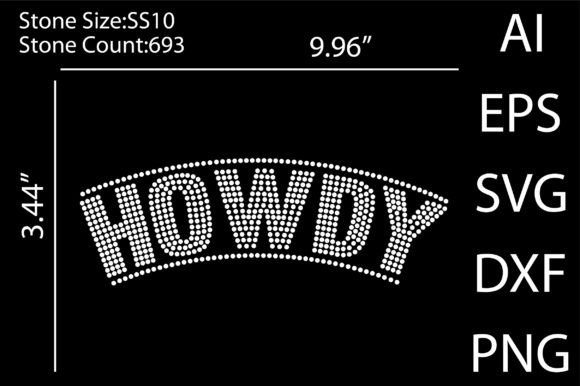 Howdy Rhinestone Templates Design: A Creative Sparkle