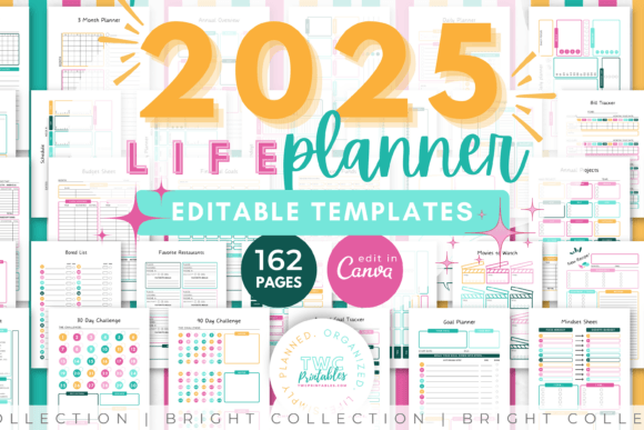 Master Your 2025: The Ultimate BRIGHT Planner Canva Templates