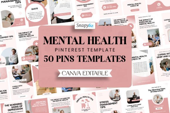 Mental Health Pinterest Templates: Visual Wellness