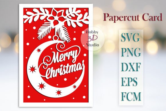Merry Christmas Card Paper Cut Templates: Instant Festive Magic