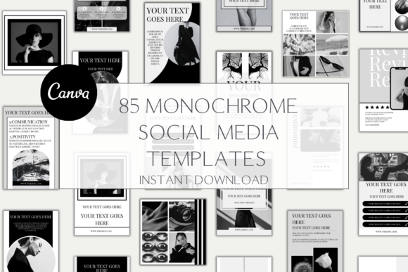 Monochrome Social Media Templates: Build a Cohesive Brand