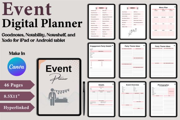 Organize Your Next Big Event With Digital Event Planner Canva Templates
