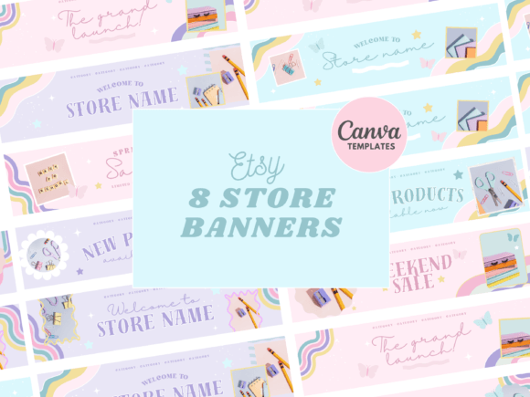 Pastel Etsy Store Banner Templates: A Fresh Start