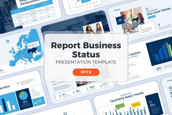 Report Business Status - PPT Templates: Professional Business Presentation Design