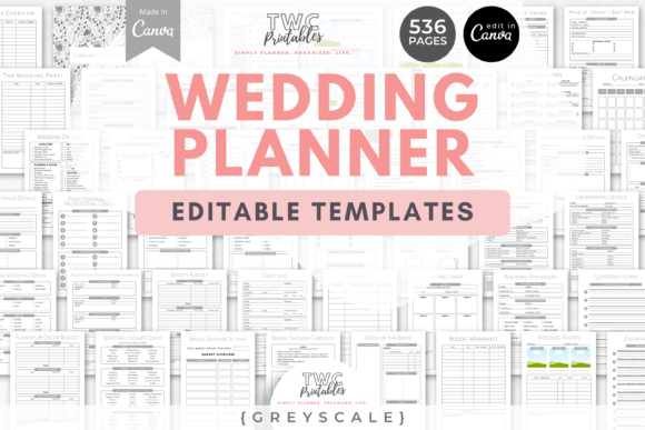 Streamline Your Wedding Planning with GREYSC Canva Templates