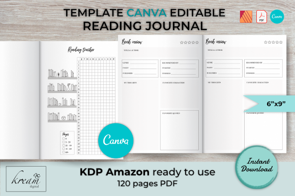 Transform Your Reading Life with CANVA Reading Journal Templates