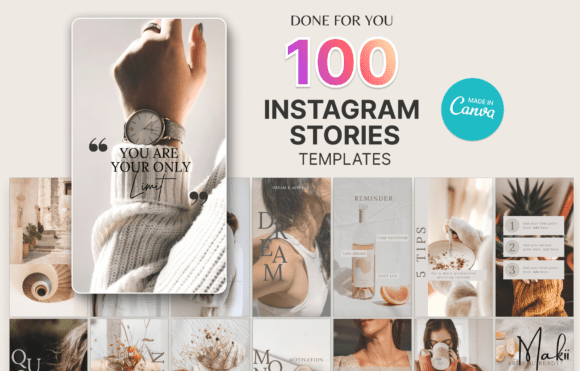 Upgrade Your Feed: 100 Instagram Stories Templates for Canva